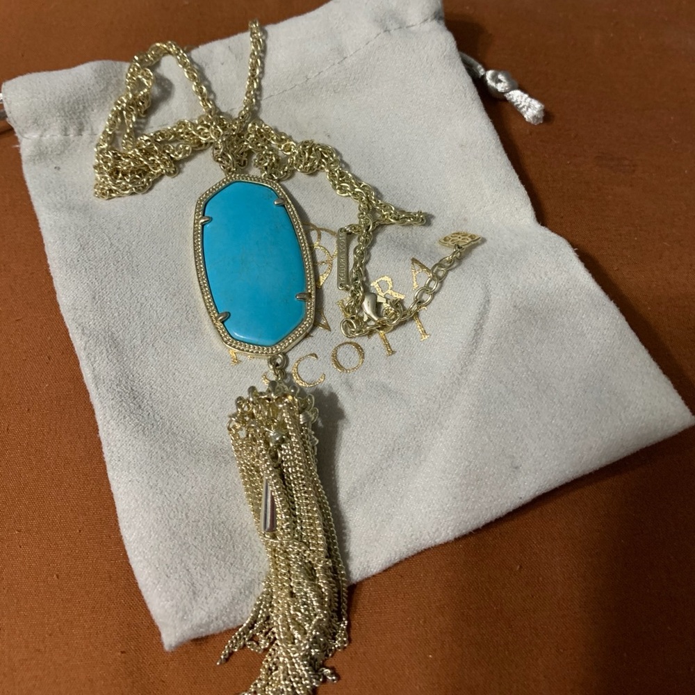 SOLD.  Kendra Scott Rayne necklace in turquoise